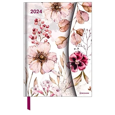 Imagen de N NEUMANNVERLAGE Flower Fantasy 2024 Diary Calendario de libro bolsillo 16 x 22: Magneto