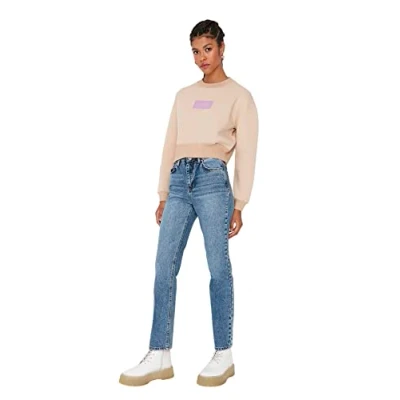 Imagen de Trendyol Jeans Acampanados y con Corte de Bota, Azul, 42 para Mujer