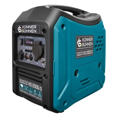 Imagen de Könner&amp;Söhn KS 2000i S Generador de inversor (64 dB Lpa 7 m), potencia máxima 2000 W, 1 x 16 A (230 V), 2 puertos USB, bobinado cobre, protección contra cortocircuitos y sobrecargas