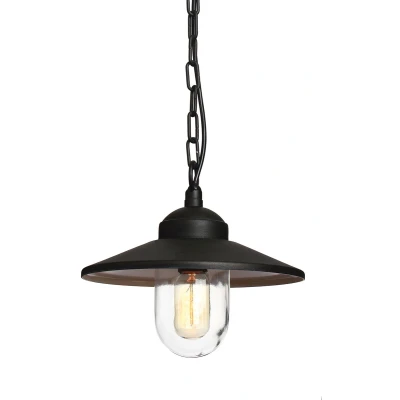 Imagen de Elstead Lámpara colgante exterior Klampenborg, IP44, negro