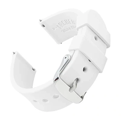 Imagen de Archer Watch Straps Correas Reloj Silicona de Liberación Rápida para Hombre y Mujer (Blanco, 18mm)