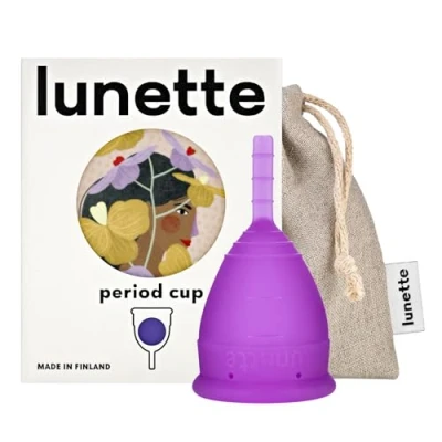 Imagen de Lunette Copa menstrual reutilizable Violeta Modelo 1 para flujo ligero (EN versión)