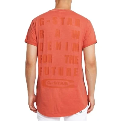 Imagen de G Star para Hombre Camiseta Text Back Graphic Overdyed Lash, Rojo (lt Antic Red GD D25971 2653 B571), S