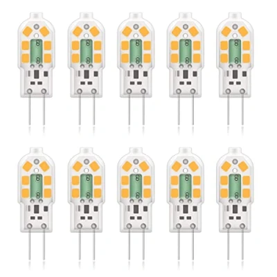 Imagen de Phoenix LED G4 Bombilla,2W Equivalente a 20W Halógena, Blanco Cálido 3000K, 200LM,AC/DC 12V,Pack de 10 Unidades