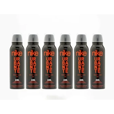 Imagen de NIKE Woody Lane Desodorante Hombre Spray 6 x 200 ml, Antimanchas para Todo Tipo de Piel, Natural y Larga Duración, Fragancia Amaderada Oriental