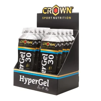 Imagen de Crown Sport Nutrition HyperGel 30 Hydro (Neutro sin cafeína), gel energético tipo con un plus de sodio y gramos hidratos carbono