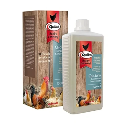 Imagen de Quiko Hobby Farming Calcium Concentrate 1000ml para Pollos, codornices y Aves de Corral Suministro óptimo Calcio la Fase Puesta