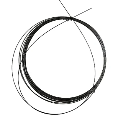 Imagen de alambre recto de aleación nitinol superelástico 1M, níquel titanio, filamento hiperelástico 0,1 1,8 MM, acero resorte negro (0.6MMX1M)