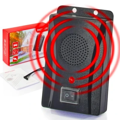 Imagen de PATTLER® Ahuyentador de roedores para Coche, Funciona con Pilas, protección móvil contra comadrejas, Ratones y Ratas casa, Garaje, desván, jardín