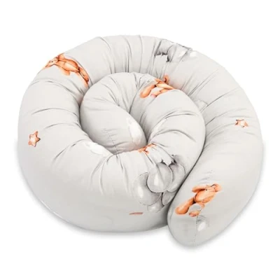 Imagen de Totsy Baby Almohada para Dormir de Lado, el Cuerpo Serpiente 150 cm Algodón cojin Cervical Enrollable Lavable Cojines Grandes Osos Peluche