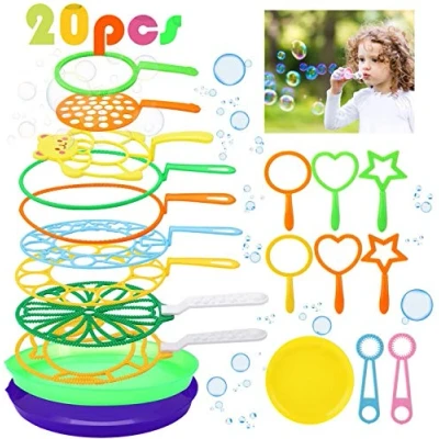 Imagen de Maquina de Burbujas, Burbujas Jabón Kit Varita Creativo Bubbles Maker para Juegos al Aire Libre en Interiores y Fiestas Cumpleaños（20PCS）