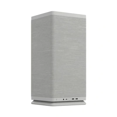Imagen de Fractal Design Mood Light Gray PC Case Sleek Fabric Design, 180mm Top Fan, Conceals 325mm Graphics Card, m ITX Motherboard Compatible, Easy Access Build, Efficient Cooling