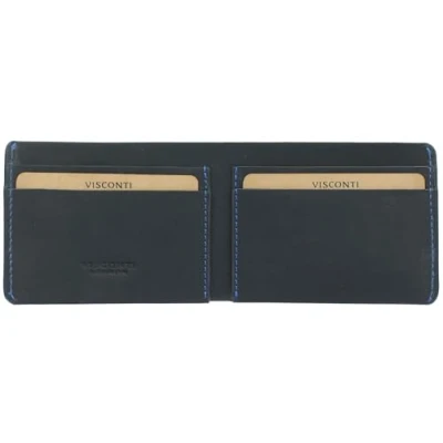 Imagen de VISCONTI Cartera de Piel sin Forro Raw Collection Dollar RW49 Azul petróleo