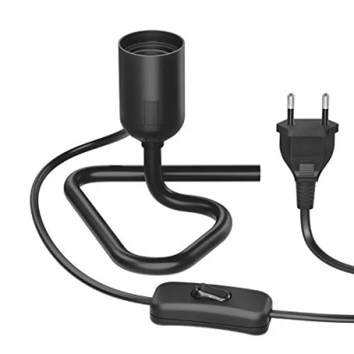 Imagen de ledscom.de lámpara de sobremesa/Portalámpara/Triángulo base triangular TRIN, interruptor, aluminio, negro, 1x E27 máx. 60W, ambiente, luz lectura, pie lámpara,