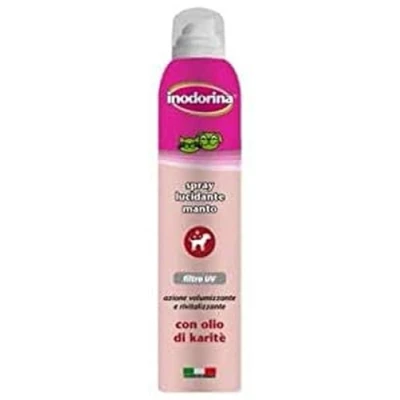 Imagen de Inodorina Spray Abrillantador de Pelaje para Perros, Gatos (200 ml). Colonia Perros Neutralizadora Olores Cachorros, Mascotas, Gatitos.