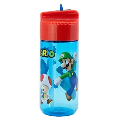 Imagen de Botella de agua infantil hidro reutilizable tritan 430 ml Super Mario