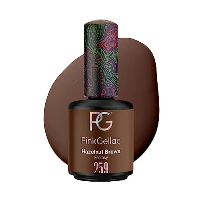 Imagen de Pin Gellac 259 Hazelnut Brown Color Marrón Claro Esmalte Gel Semipermanente Secado LED
