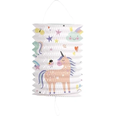 Imagen de Folat 50512 Unicorns &amp; Rainbows Farolillo de tirar, 16 cm, multicolor