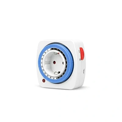 Imagen de Garza 400603 Temporizador analógico mini, Color Blanco Azul, Una Unidad