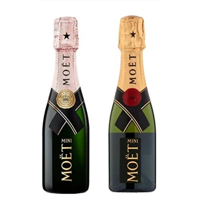 Imagen de Moët &amp; Chandon Duo Mini Champán Brut Y Rosé, 2 X 20 Cl