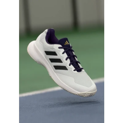 Imagen de adidas Gamecourt 2.0 Tennis Shoes, Zapatillas de Tenis Hombre, Core White/Core Black/Aurora Plum, 40 2/3 EU