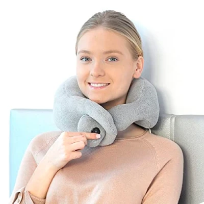 Imagen de InnovaGoods® Cojín Masajeador cervical, Masaje por vibración en zona cervical de forma profunda y relajante, con Intensidad regulable, Alivio, descanso, relajación bienestar.