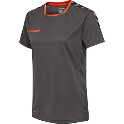 Imagen de hummel hmlAUTHENTIC Poly Jersey Woman S/S Color: Asphalt_Talla: XS