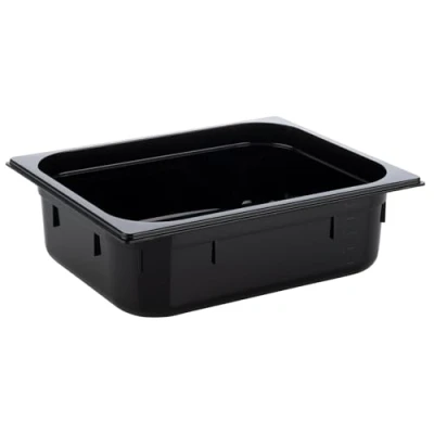 Imagen de APS 82065 GN 1/2 Depósito Gastronorm de policarbonato, dimensiones 325 x 265 mm/altura 100 mm/volumen 5,9 litros, color negro