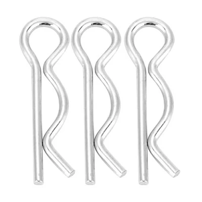 Imagen de Pasadores Tractor Pasador de Seguridad R Clips Retención Enganche Mecánico Cabezal Resorte Chapa Chapado En Zinc Pin Fijación Fijador Clip Tractor(2.5 * 45mm10pcs)