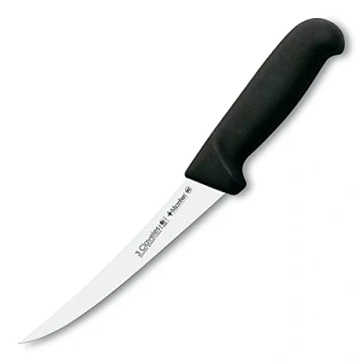 Imagen de 3 Claveles Cuchillo DESHUESAR Curvo Proflex Negro 15 cm 6&quot; FH 3C, Acero Inoxidable, 28x2.5999999999999996x1.7000000000000002