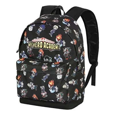 Imagen de Karactermania My Hero Academia Mochila HS FAN, 30 x 41 cm, Capacidad 22 L, Negro Chibi