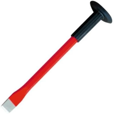 Imagen de Kippen 3009CX Cincel para albañil de punta plana con salvamanos goma. Tamaño: 350 x 16 mm.