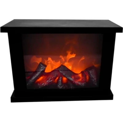 Imagen de Technoline T9800 Chimenea decorativa LED de Plástico, Moderna, Negro (29 x 11 19 cm)
