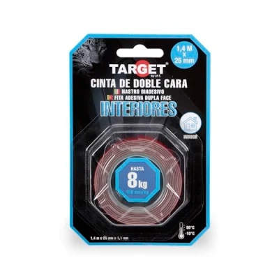 Imagen de TARGET C2611 Cinta de Doble Cara Interiores Montaje, adhesiva extrafuerte Para colgar objetos sin hacer taladros