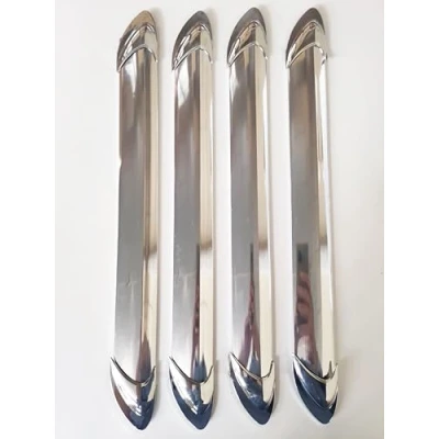 Imagen de RBR Protector Paragolpes Cromado 4 Piezas Universal, Anti Scratch, Adhesivo 3M Scotchlite