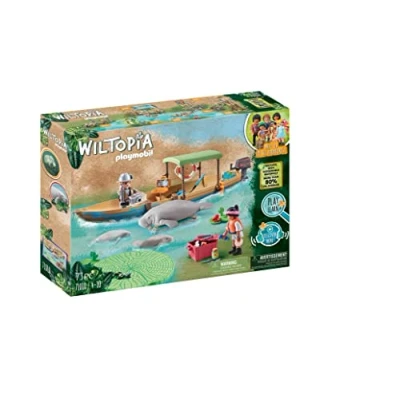 Imagen de PLAYMOBIL 71010 Wiltopia Viaje en Barco a los Manatíes, Juguetes sostenibles para niños Partir de 4 años, Multicolor