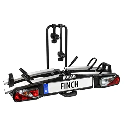 Imagen de EUFAB Portabicicletas Finch 11584 para 2 Bicicletas, Color Plateado, Negro