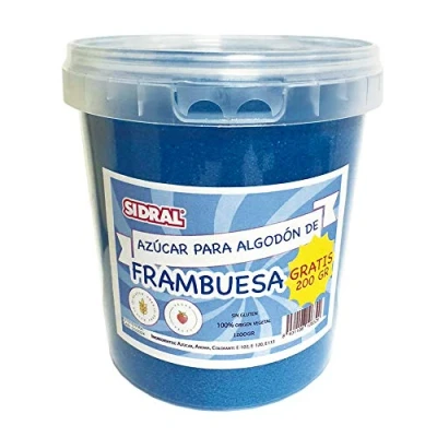 Imagen de Frambuesa Azúcar para Algodón de 1200 gr (200 gr. GRATIS) Aromatizado Natural Ideal Postres