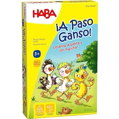 Imagen de HABA 1306978005 ¡A Paso Ganso!, Juego Infantil de Mesa cooperativo Movimiento. Más 3 años