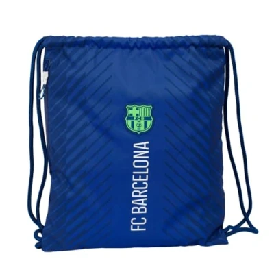 Imagen de Safta F.C. BARCELONA NAVY BLUE Mochila Saco Deportivo, Cierre de Cordones, Mochila, Ideal para Niños Diferentes Edades, Cómoda y Versátil, Calidad Resistencia, 35x45 cm