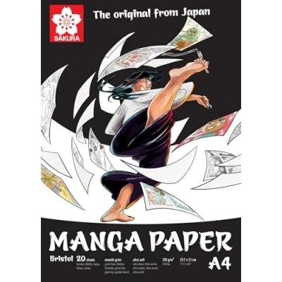 Imagen de Manga paper, Sacura, Bristol 20, 250 g/m², A4, 20 sheets