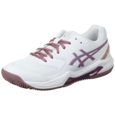 Imagen de Asics Geldedicate 8 Zapatillas de pádel, Mujer, Talla: 39, White/lilac Tela/tejido sintético