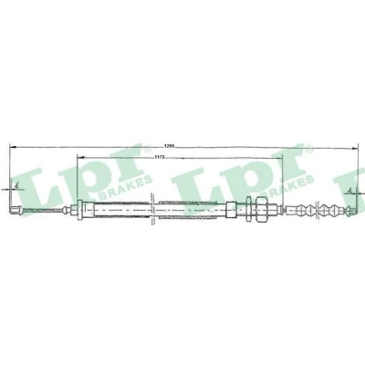 Imagen de LPR C0110B Cable de Freno Mano 1290/1170 Discos CITROËN: Xantia Hatchback