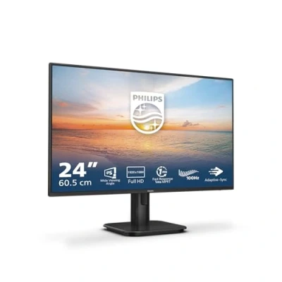 Imagen de Monitor Philips 24E1N1100A/00, 24&quot;, Full HD, 4 ms, MPRT de 1 100 Hz, VGA, HDMI, Audio, Negro