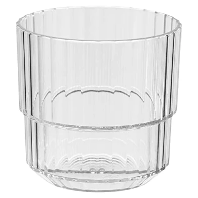 Imagen de APS 10561 Vaso para beber &quot;LINEA&quot; de plástico Tritan, sin BPA, apilable, reutilizable y apto lavavajillas, 220 ml, cristalino