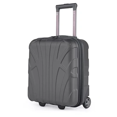Imagen de Suitline Maleta pequeña 45x36x20 cm, Equipaje de Mano para Llevar en Cabina Avion, Trolley a Bordo Colocar Debajo del Asiento situado Ligero, 30 litros, Carcasa Dura ABS, Grafito