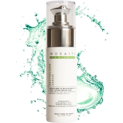 Imagen de Mosaita Serum facial efecto lifting Acido hialurónico 30 ml + probióticos 97% ingredientes naturales Hidratante, antienvejecimiento, tensor y antiarrugas Suavidad, elasticidad firmeza