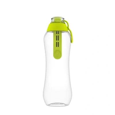 Imagen de Dafi Botella de filtro agua carbón 0,5L Ideal para la escuela, el trabajo, gimnasio, los viajes, Elimina sabor y olor a cloro, Ergonómico duradero Celadón