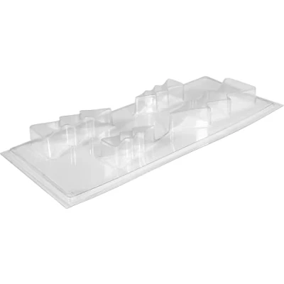 Imagen de Rayher 36062000 Molde para manualidades con forma de 4 abetos, distintos tamaños 8 a 16 cm, 3 cm grosor, Apto hormigón, cera, jabón y más