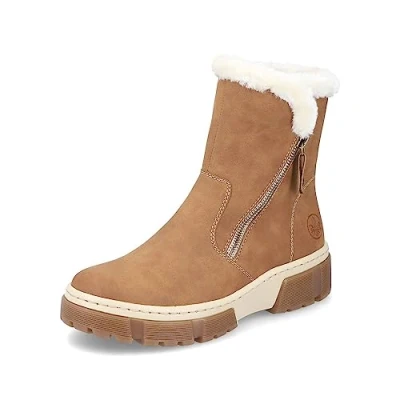 Imagen de Rieker Mujer Botines X8661, señora Botines,Plantilla Desmontable,Botas,Medias Botas,botín,Plano,Marrón (Braun / 24),42 EU 8 UK